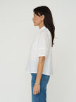Autumn Cotton Poplin Button Down - White Cotton