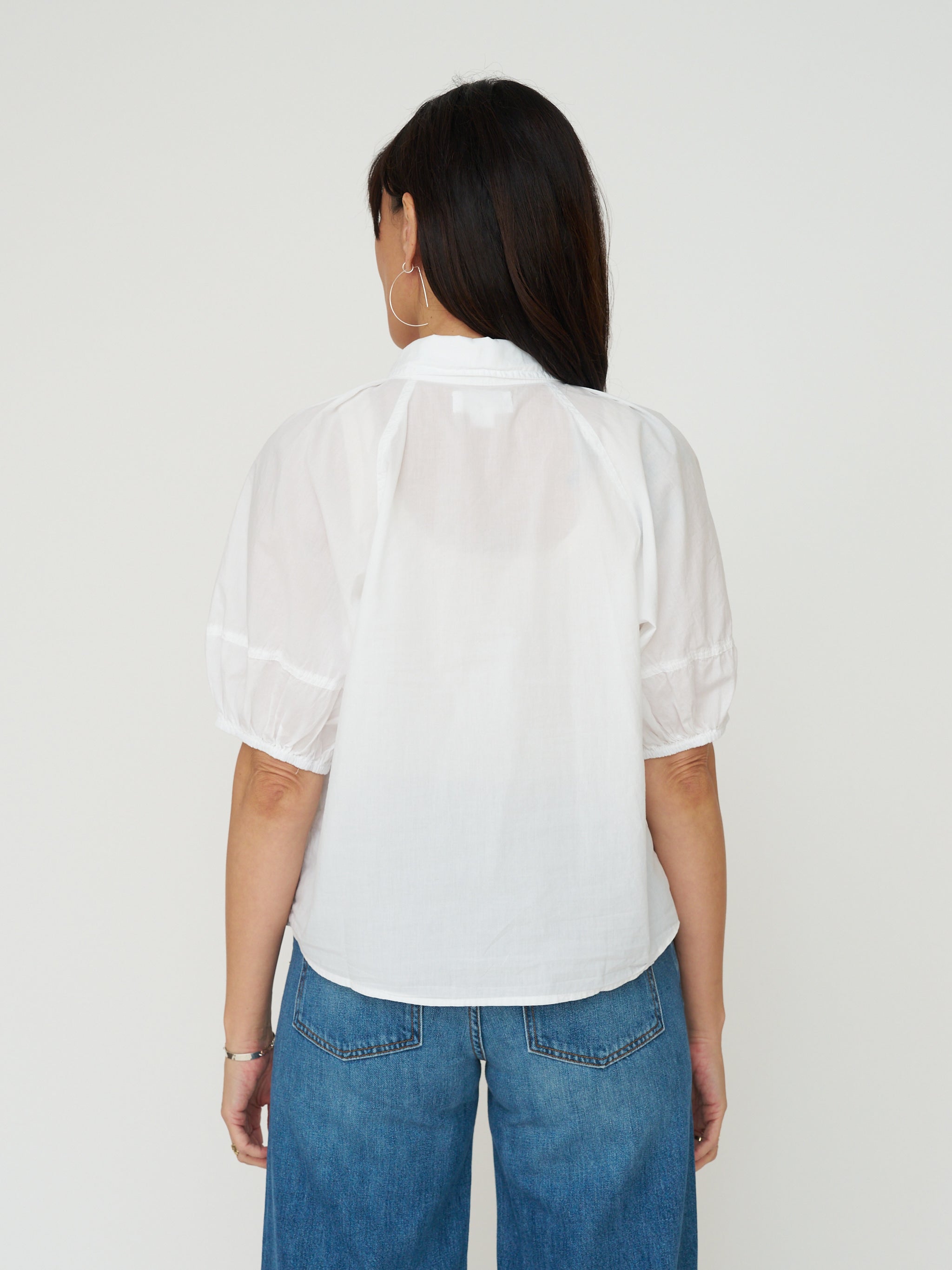 Velvet by G&S Autumn Cotton Poplin Button Down - White Cotton