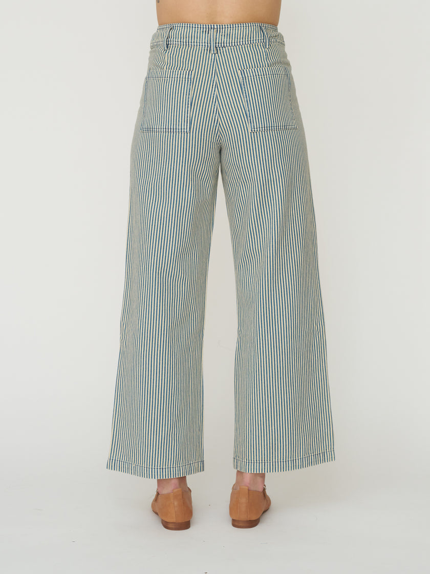 Striped Flat Front Jean