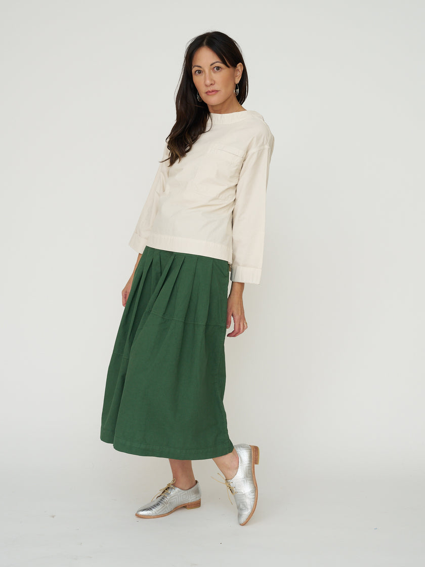 TOAST Cotton Linen Poplin Smock Top - Raw Linen