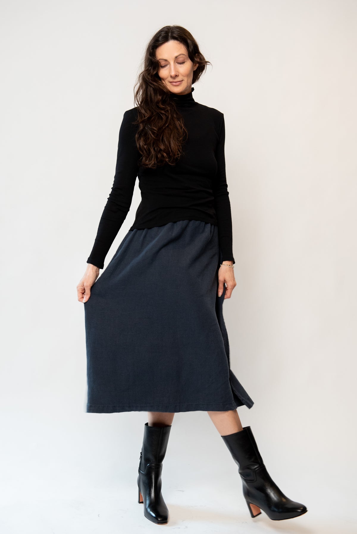 Jungmaven 100% Hemp Tennessee Skirt - Navy