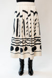 Harvest Print Cotton Linen Poplin Skirt