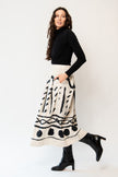 Harvest Print Cotton Linen Poplin Skirt