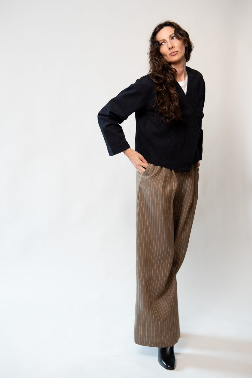 Cotton Twill Cropped Jacket