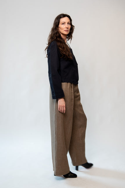 Cotton Twill Cropped Jacket