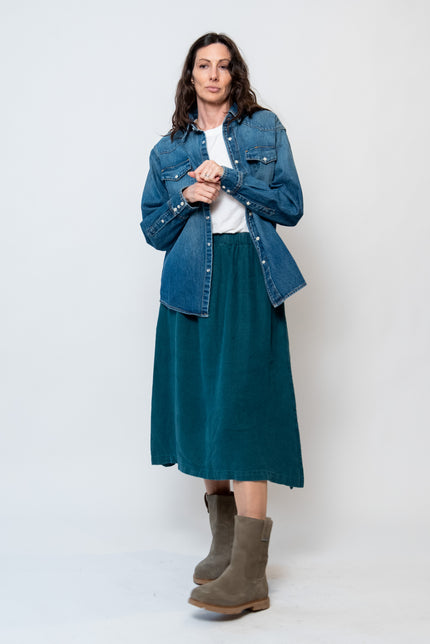 Jungmaven 100% Hemp Tennessee Skirt - Deep Teal