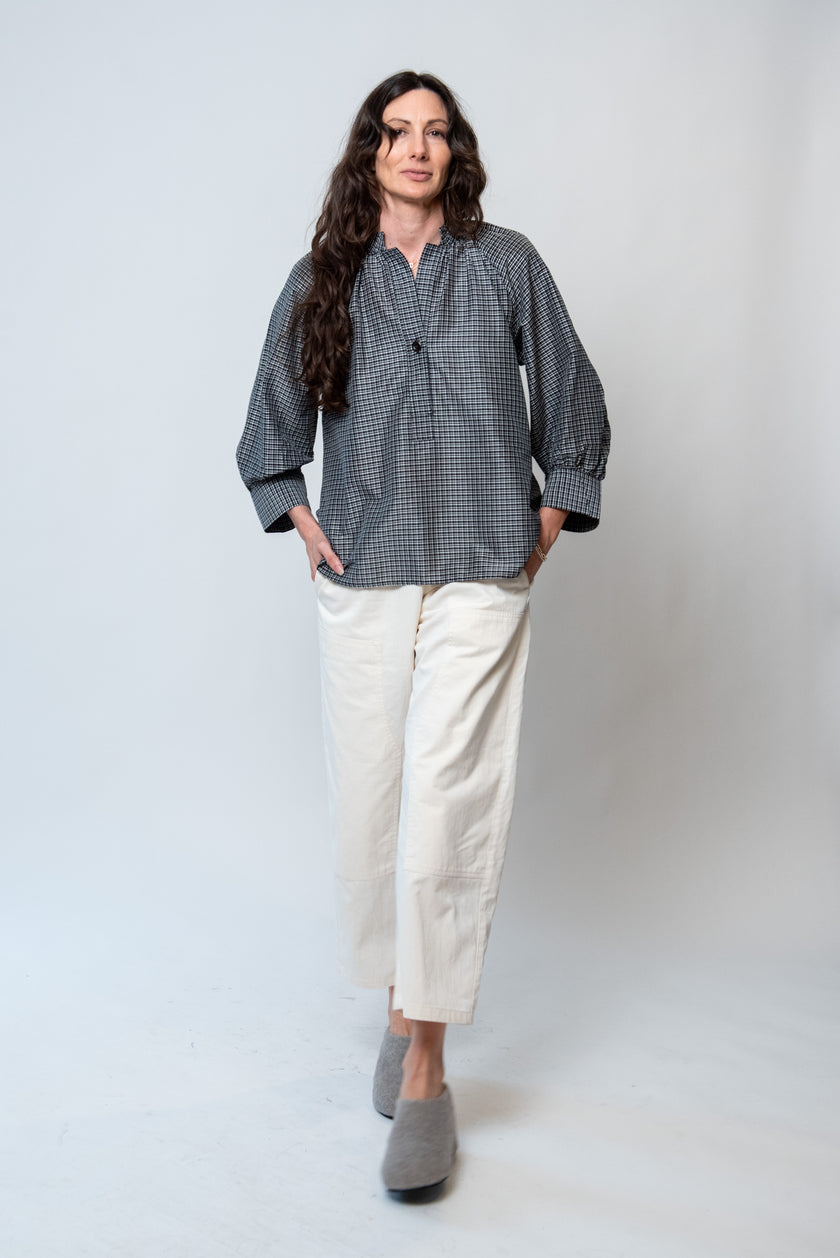 Catrin Cotton Silk Check Shirt