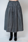 Cotton Silk Check Skirt