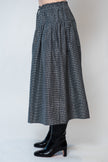Cotton Silk Check Skirt