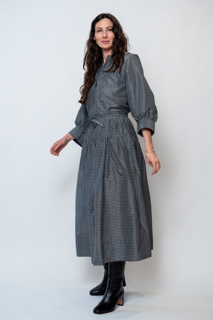 Cotton Silk Check Skirt