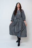 Cotton Silk Check Skirt