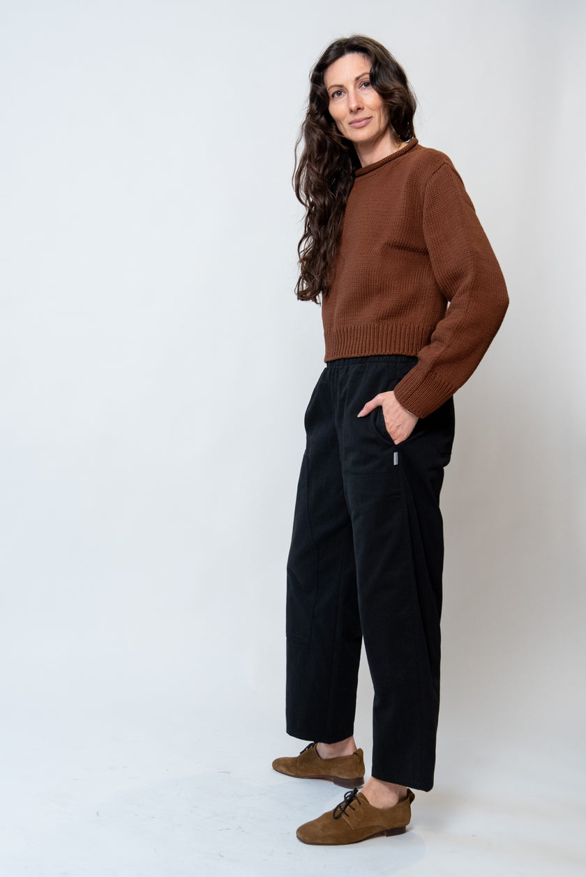 Laude the Label Rolled Neck Sweater - Chestnut