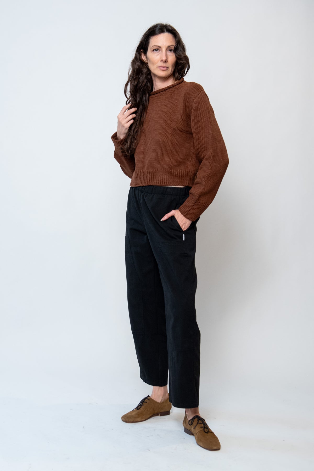 Laude the Label Rolled Neck Sweater - Chestnut