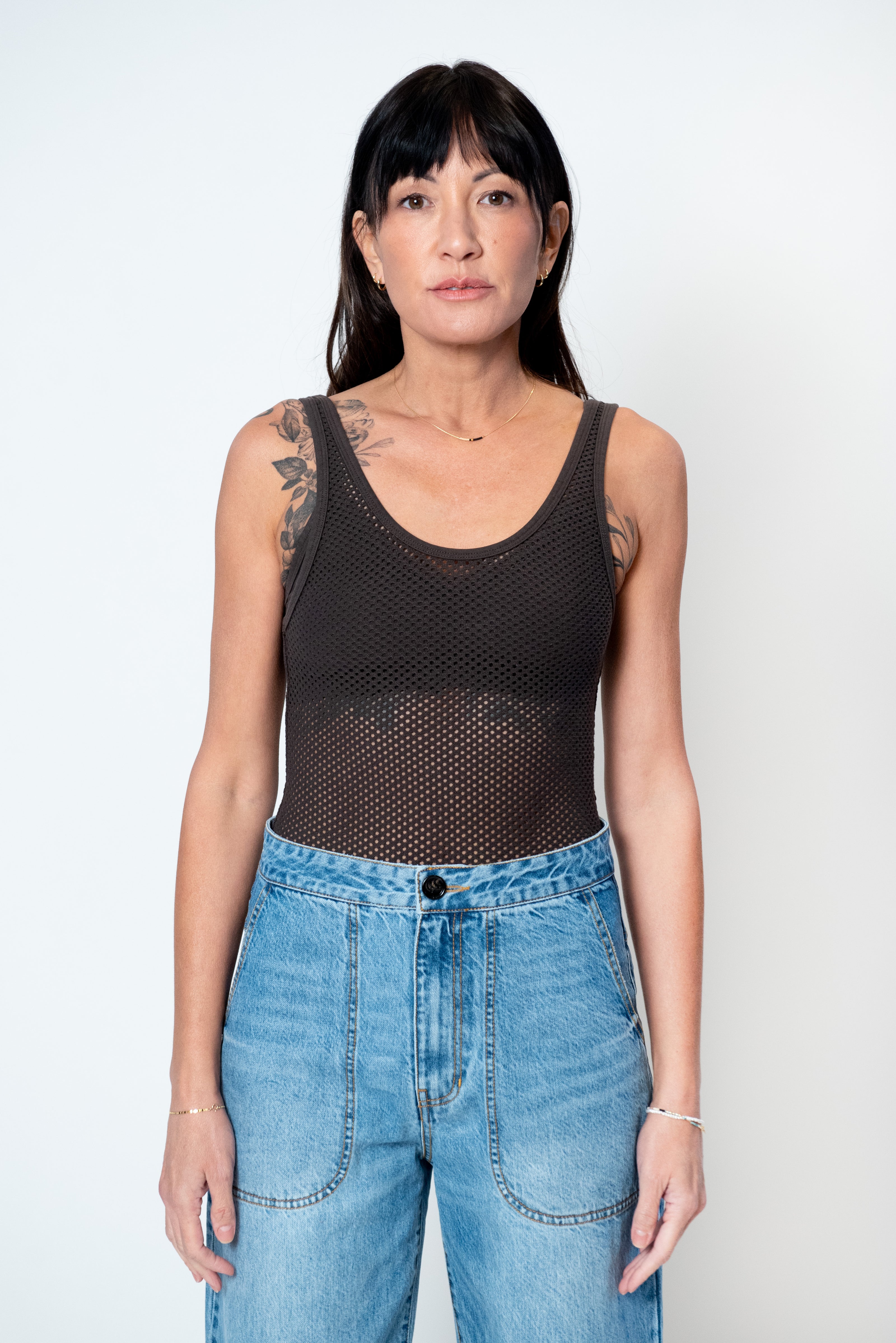 Hemp/Cotton Bodysuit - Mesh