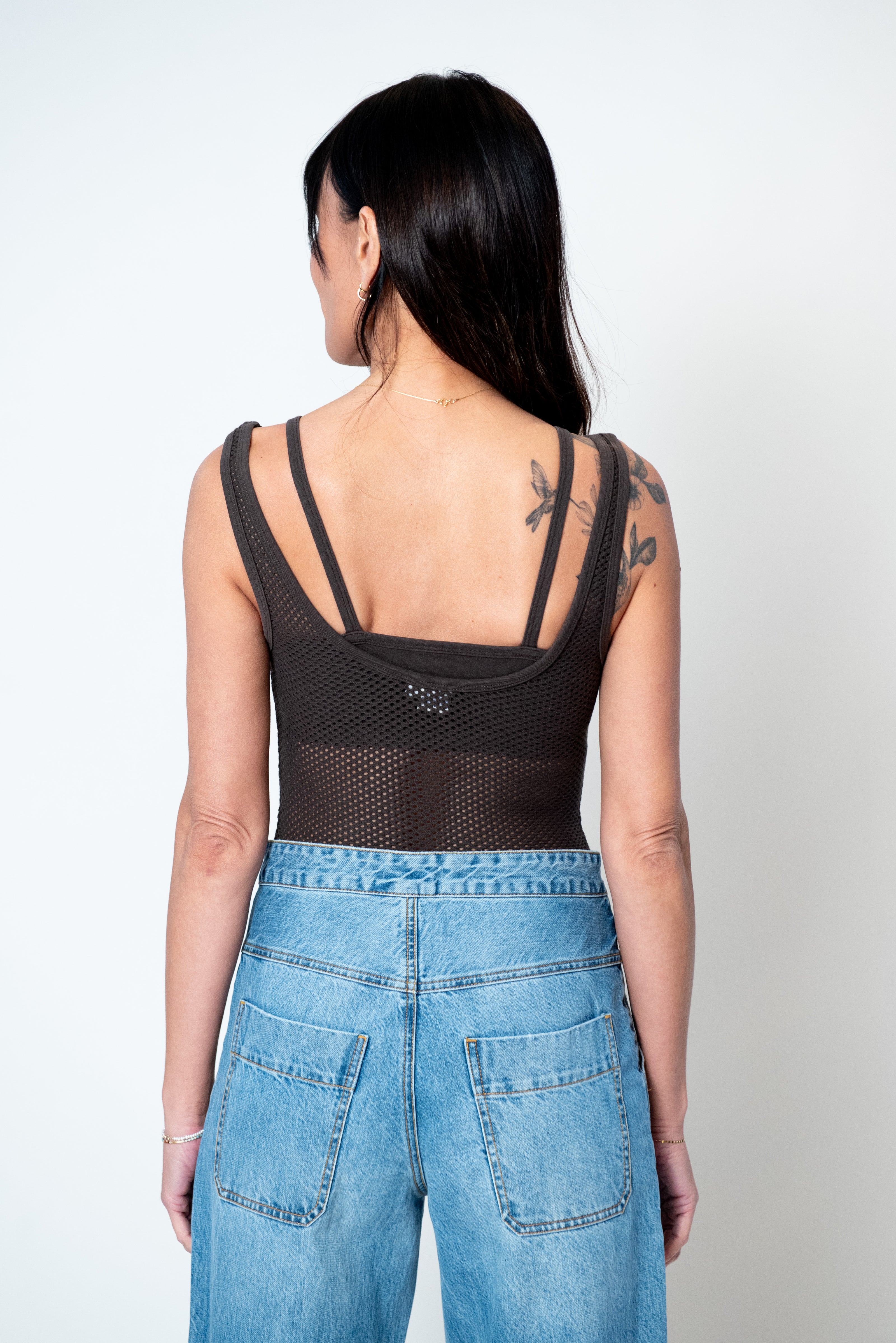 Hemp/Cotton Bodysuit - Mesh