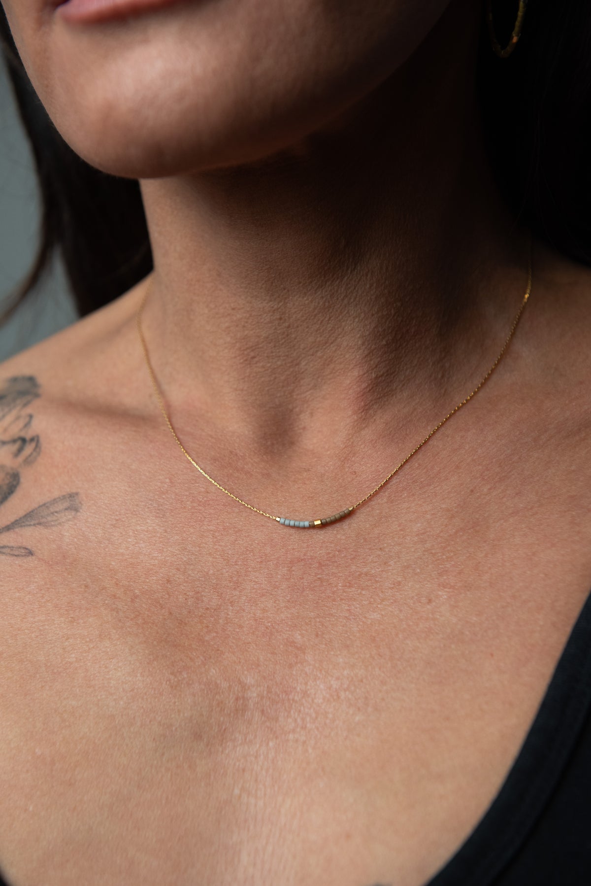 Minimalist Japanese Seed Bead Necklace