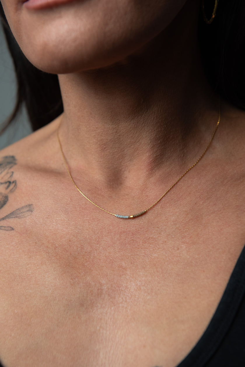 Minimalist Japanese Seed Bead Necklace
