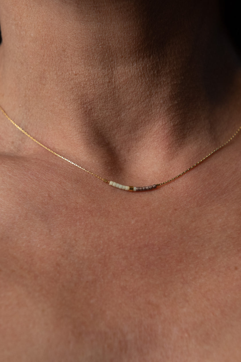 Minimalist Japanese Seed Bead Necklace