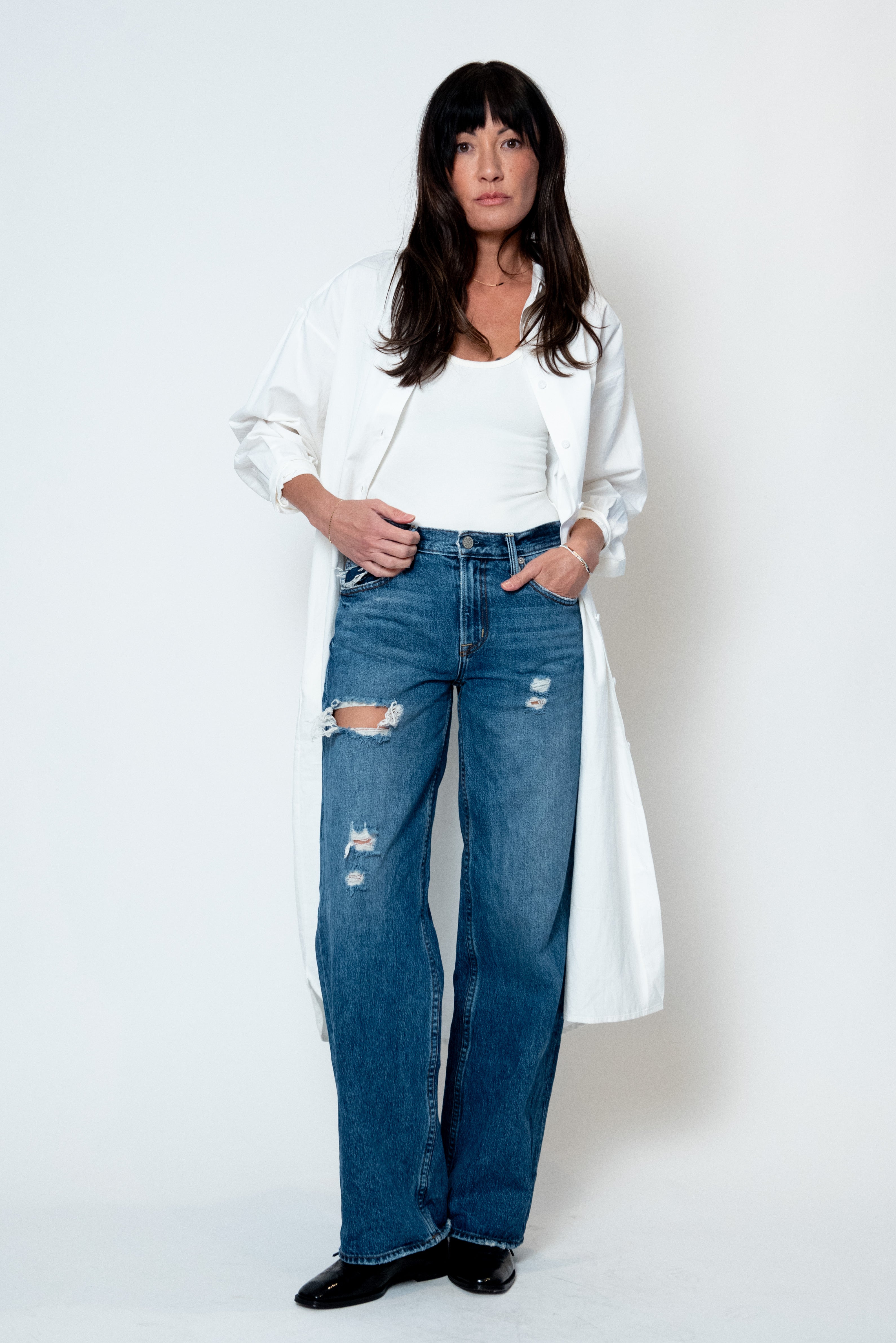 Artist Long Shirt in White