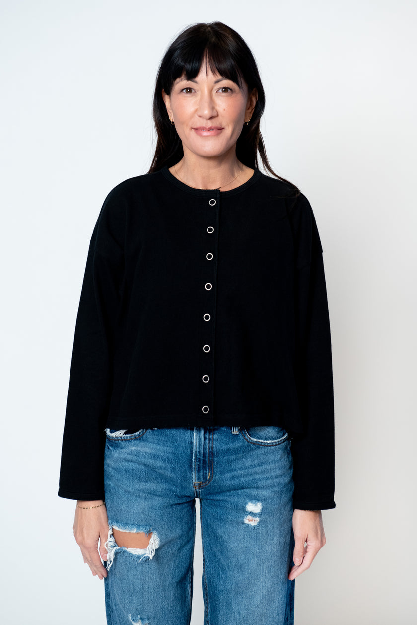 Soft Jersey Snap Cardigan