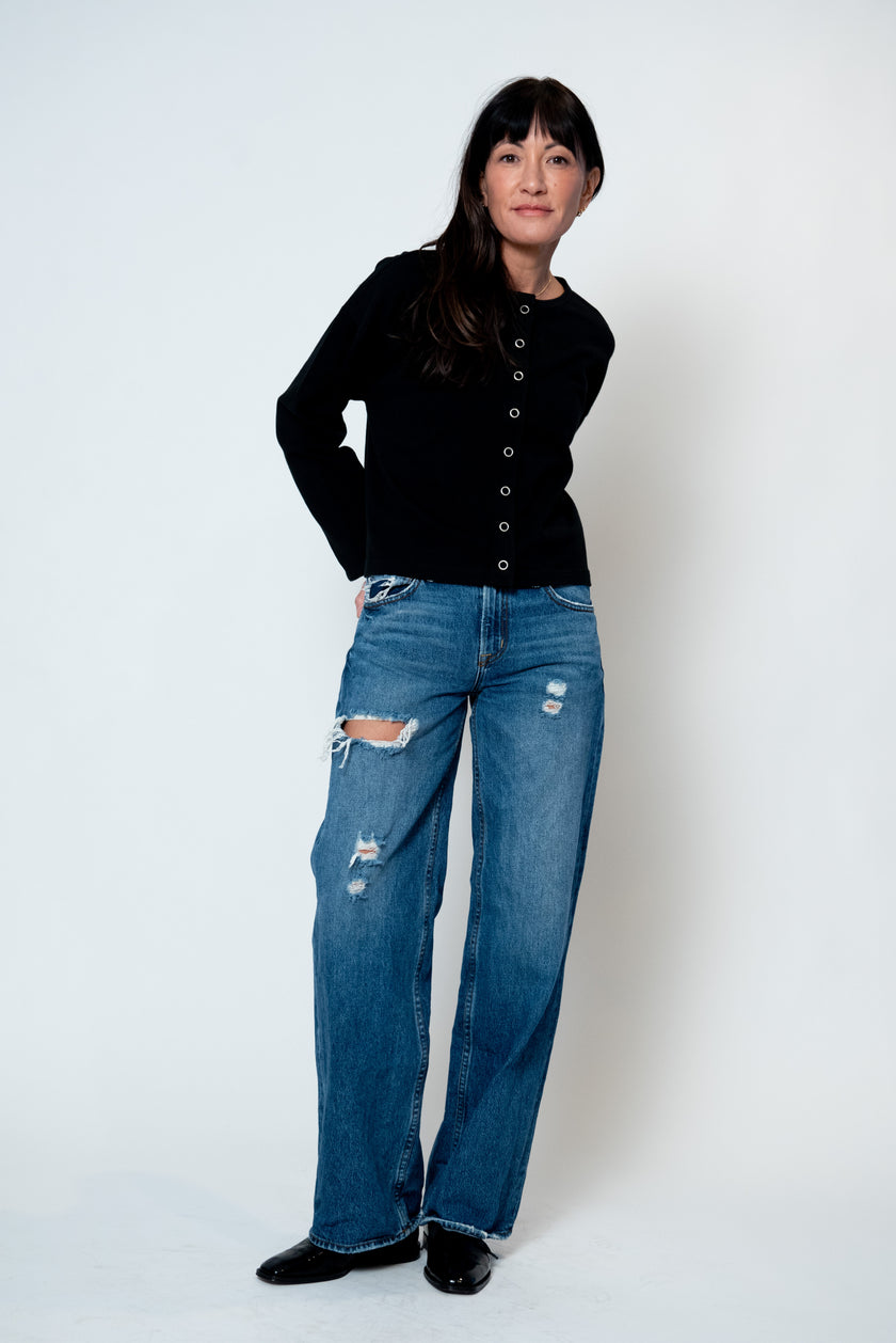 Soft Jersey Snap Cardigan
