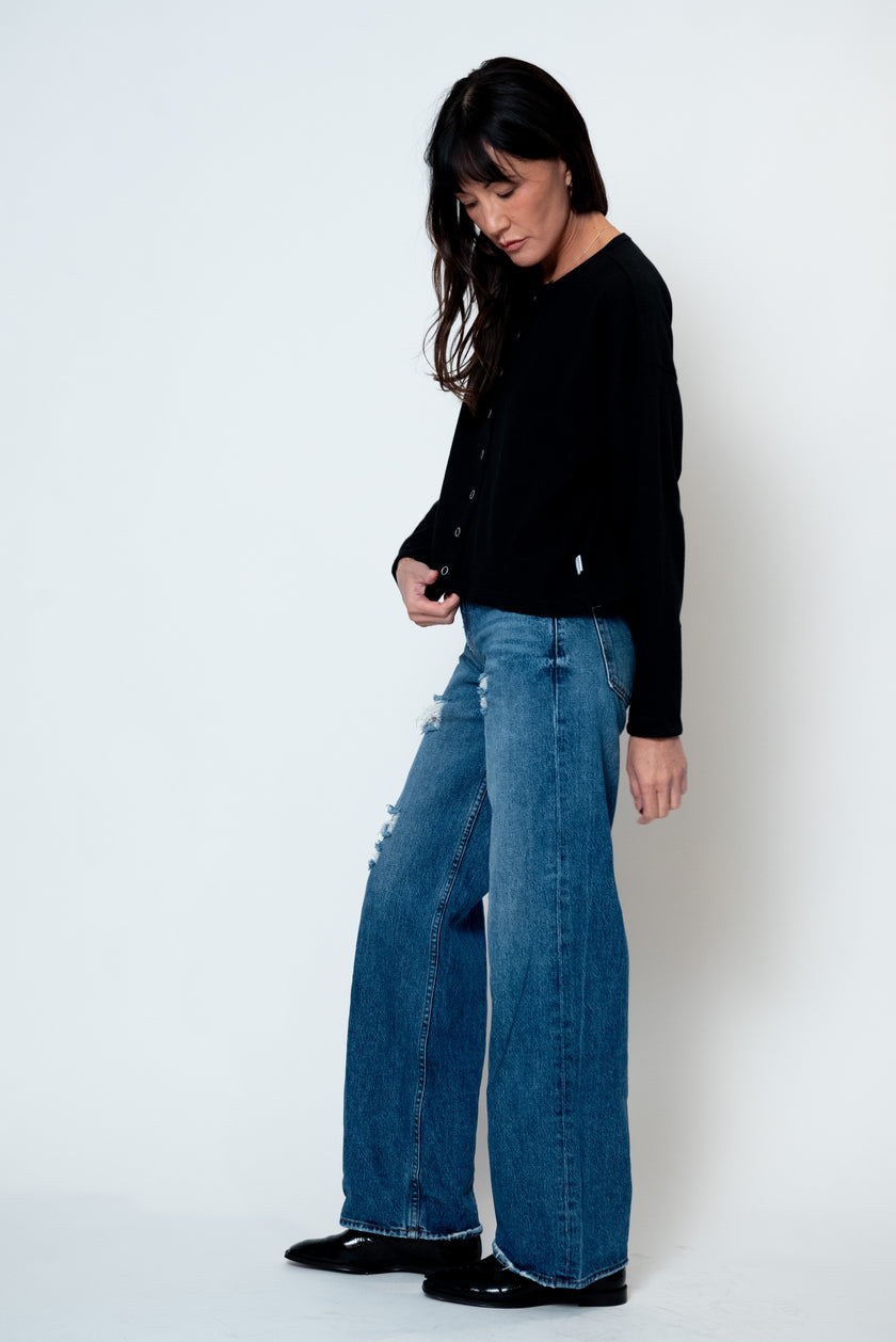 Soft Jersey Snap Cardigan