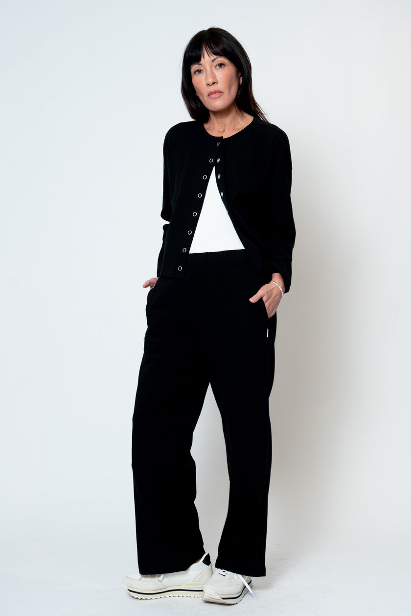 Soft Jersey Snap Cardigan