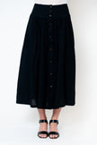 Elina Skirt in Black Seersucker