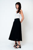 Elina Skirt in Black Seersucker