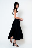 Elina Skirt in Black Seersucker