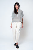 Artist Button Down in Charcoal Stripe