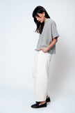 Artist Button Down in Charcoal Stripe