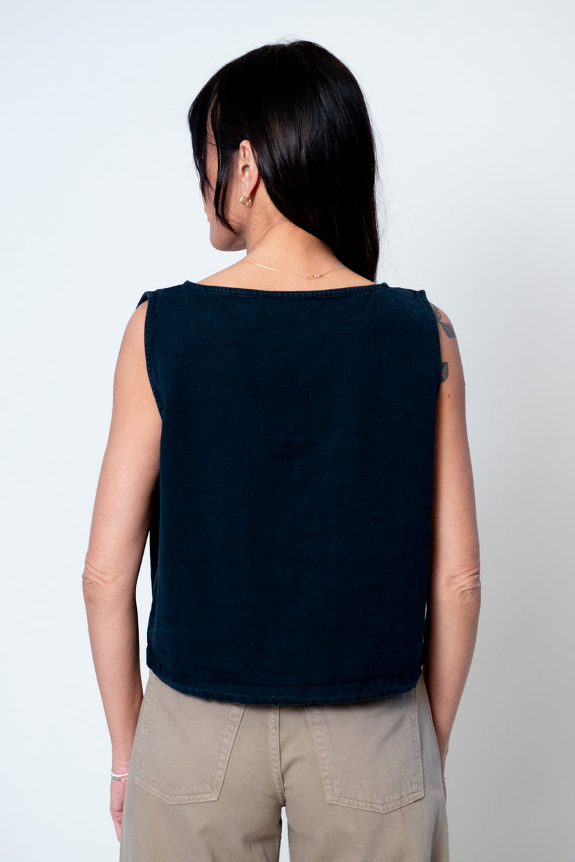 Skyline Tank - Black Lightweight Denim