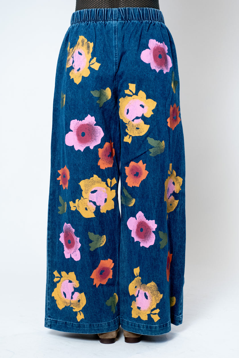 Jungmaven Disco Pant - Floral Denim