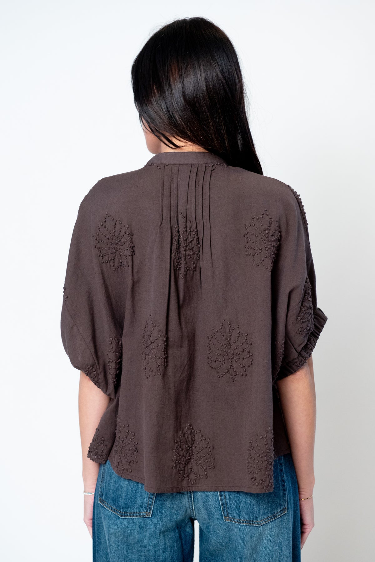 Mandarin Collar Top - Organic Cotton - Various Colors