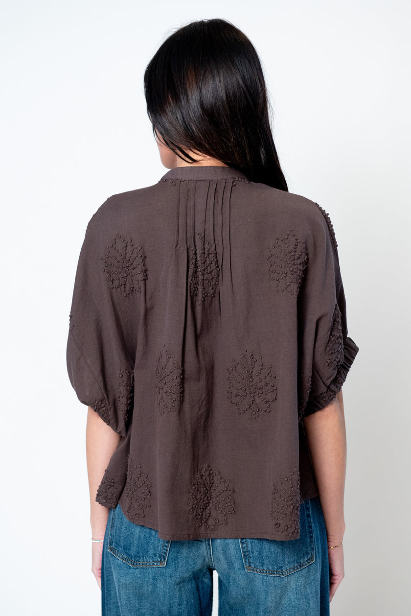 Mandarin Collar Top - Organic Cotton - Various Colors