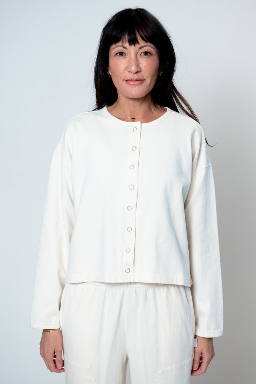 Soft Jersey Snap Cardigan