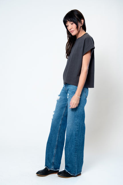 Le Bon Shoppe Jeanne Tee - Dark Slate