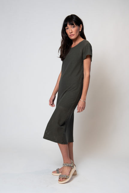 Sydney Mesh Dress in Olive Green