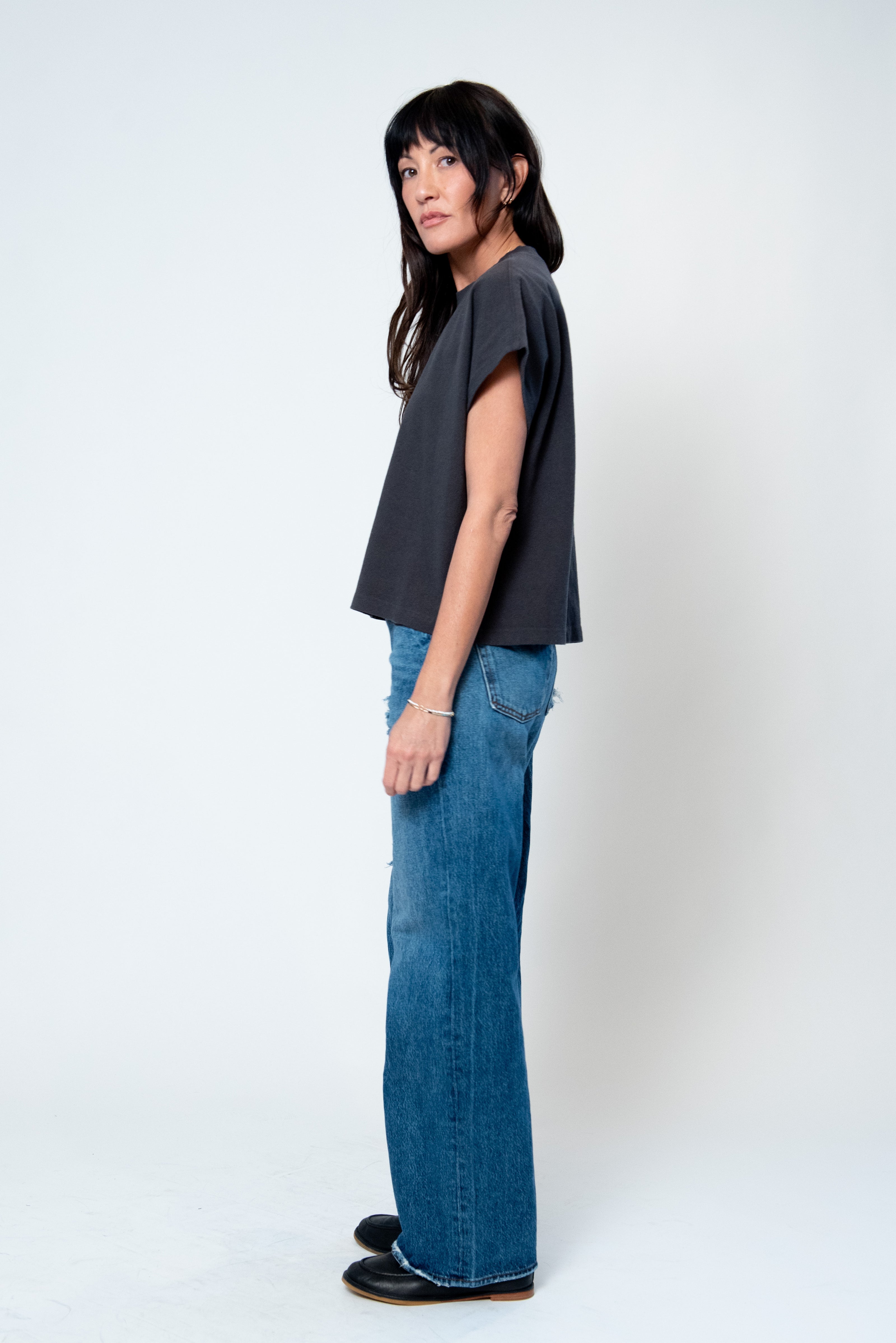 Le Bon Shoppe Jeanne Tee - Dark Slate