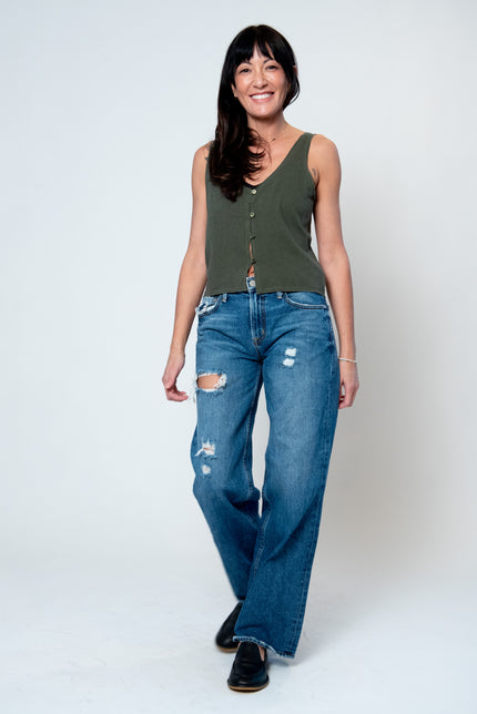 Jungmaven Anacapa Tank - Olive Green