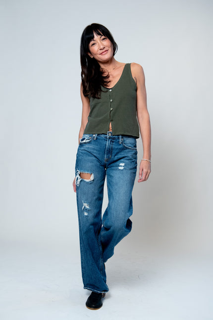 Jungmaven Anacapa Tank - Olive Green