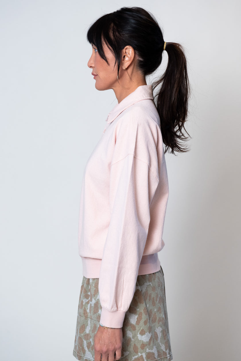 Le Bon Shoppe Polo Sweatshirt - Baby Pink