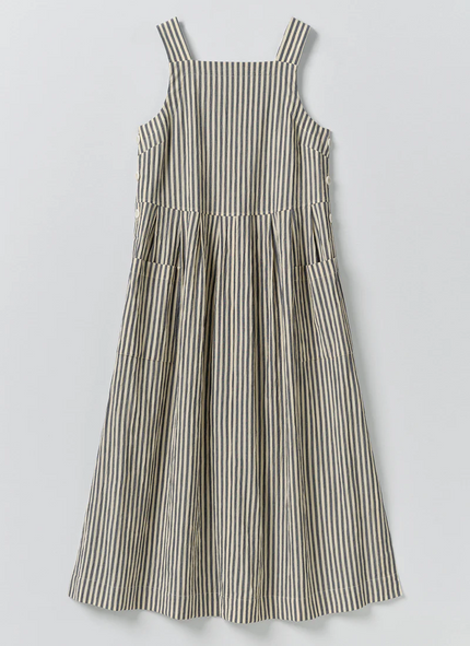 Tablier Stripe Cotton Pinafore Dress