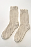 Le Bon Shoppe Linen Scallop Socks