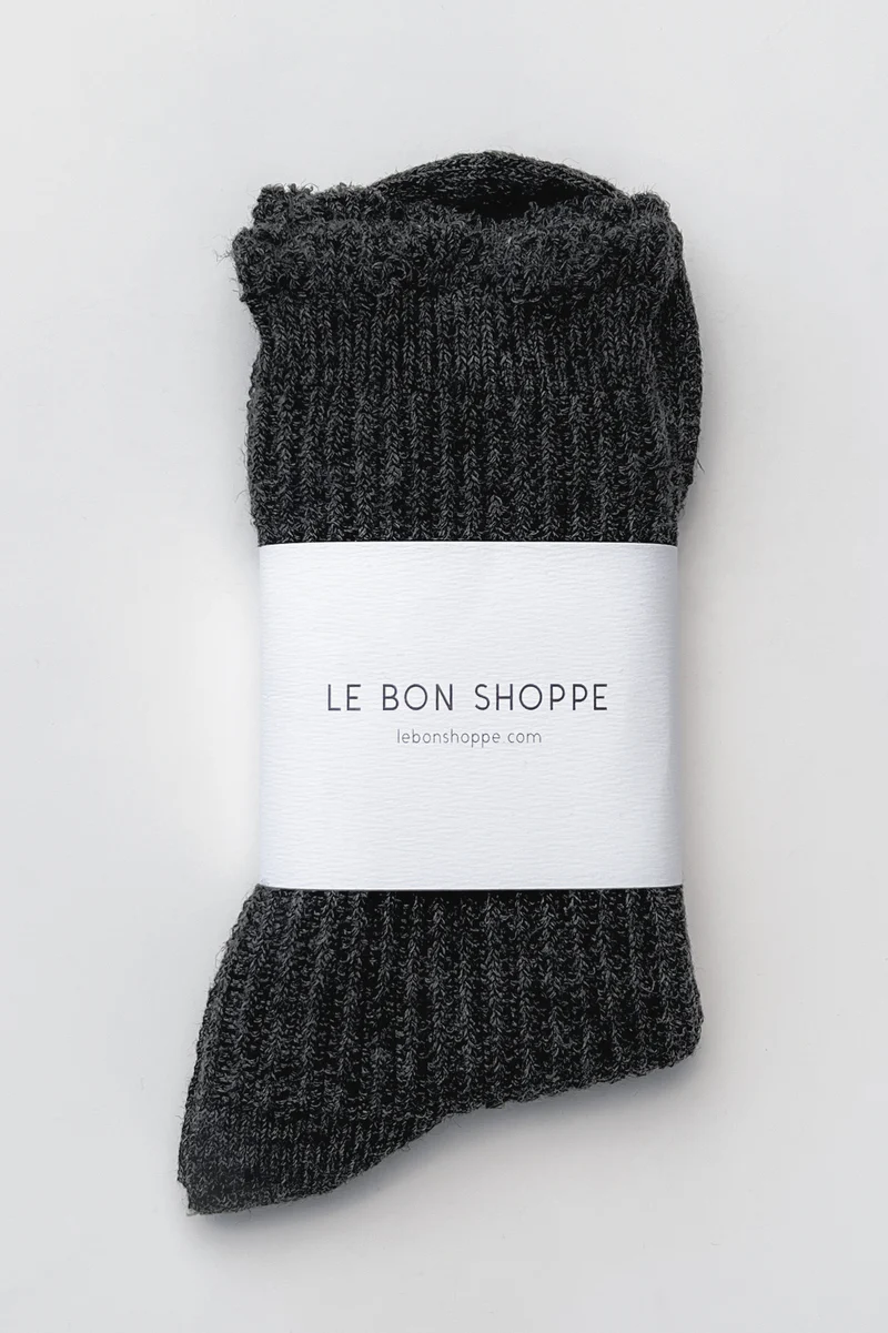 Le Bon Shoppe Linen Scallop Socks