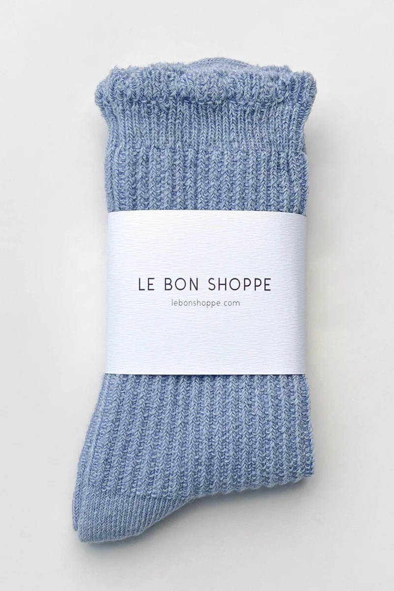 Le Bon Shoppe Linen Scallop Socks