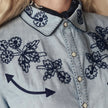 The Chambray Embroidered Western Shirt
