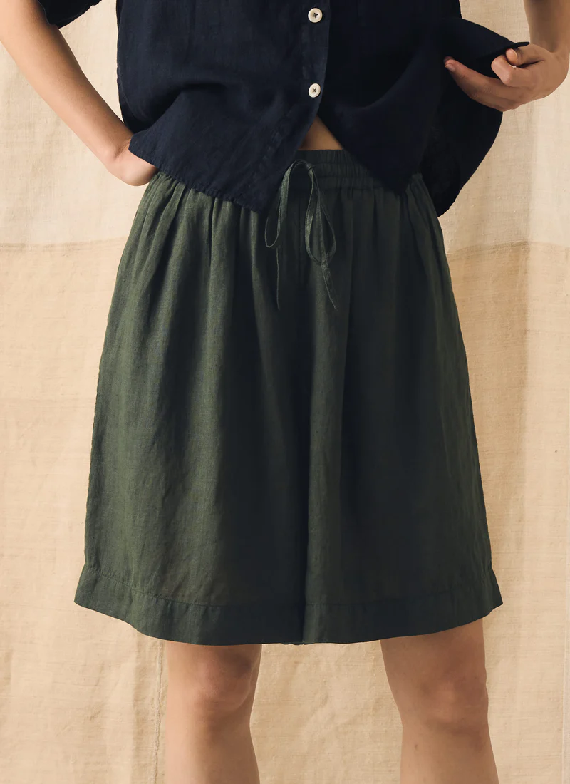 Garment Dyed Lightweight Linen Shorts
