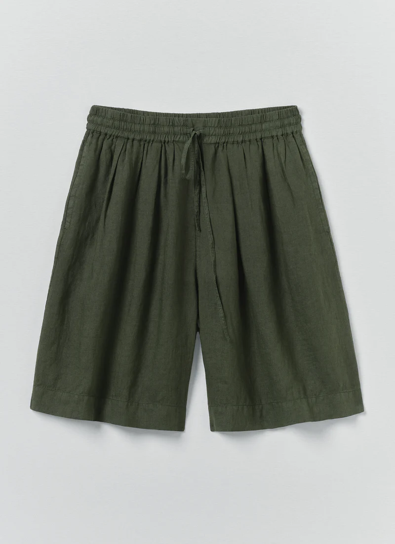 Garment Dyed Lightweight Linen Shorts